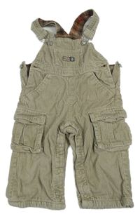 Béžové laclové podšité manšestráky s kapsami Impidimpi