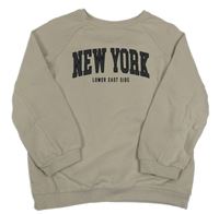 Béžová mikina s nápisem Tu