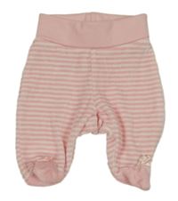 Světlerůžovo-bílé pruhované polodupky 