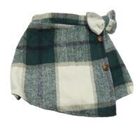 Tmavozeleno-bílá kostkovaná sukně Shein