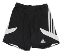 Černo-bílé sportovní kraťasy Adidas