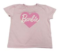 Světlerůžové tričko Barbie zn. H&M