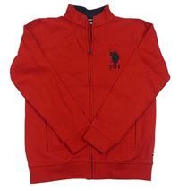 Červená mikina s logem U.S. Polo Assn.