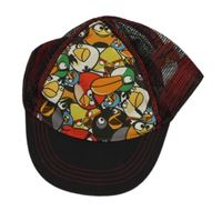 Černé plátěno/síťovaná kšiltovka Angry Birds Tu