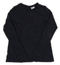 Tmavomodré triko s kapsou H&M