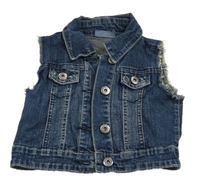 Tmavomodrá riflová vesta Okay