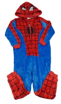 Modro-červená chlupatá kombinéza s kapucí - Spider- man Marvel