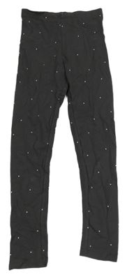 Černé legíny s puntíky H&M