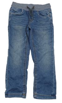 Modré teplákové rifle s úpletovým pasem C&A