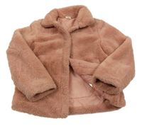 Starorůžová kožešinová podšitá bunda Hema