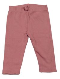 Růžové žebrované legíny DopoDopo