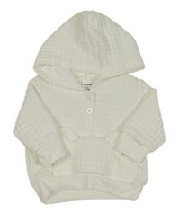 Bílá vzorovaná mikina s kapucí Shein