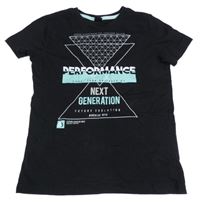 Černé tričko s nápisy Y.F.K. 