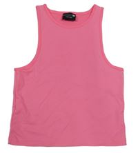 Neonově růžový žebrovaný crop top Ergeenomix 