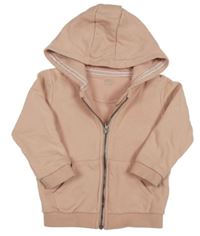 Broskvová propínací mikina s kapucí M&S