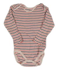 Růžovo-tmavomodré pruhované body Lupilu 