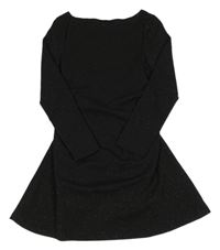 Černé lehké třpytivé šaty Primark