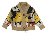 Béžový propínací svetr s Mickey