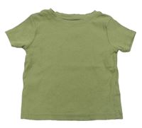 Khaki žebrované tričko PRIMARK