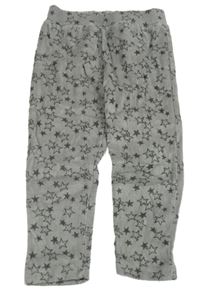 Šedé sametové tepláky s hvězdičkami lupilu