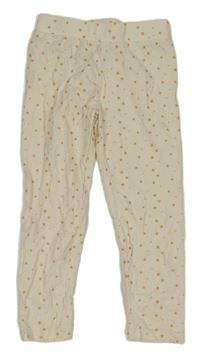 Smetanové legíny se zlatými hvězdičkami RIVER ISLAND