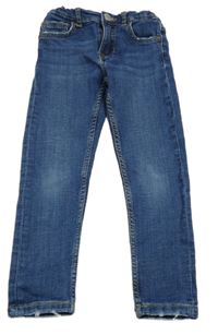 Modré skinny teplákové rifle ZARA