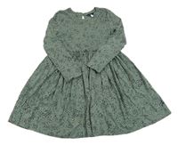 Khaki-černo-bílé vzorované šaty joules