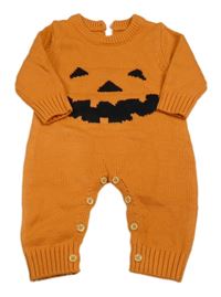 Oranžový pletený overal s dýní SHEIN