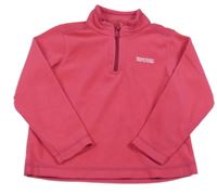 Tmavorůžová fleecová funkční mikina s logem REGATTA