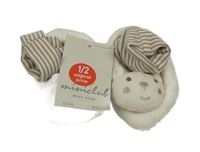 Nové - bílé plyšové bačkory s čumáčkem miniclub vel. 16