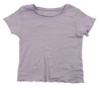 Lila žebrované crop tričko Primark