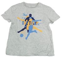Světlešedé melírované tričko s fotbalisty M&S