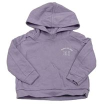 Lila mikina s nápisem a kapucí River Island
