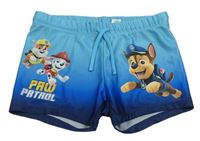 Modro-tmavomodré ombré nohavičkové plavky s Paw Patrol Nickelodeon