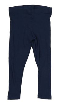 Tmavomodré žebrované legíny Primark