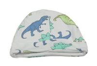 Bílá bavlněná čepice s dinosaury V by Very