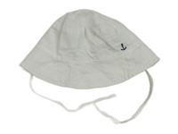 Bílý plátěný klobouk H&M