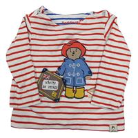 Bílo-červené pruhované triko s Paddingtonem Joules