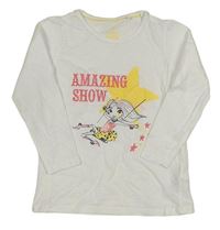 Bílé triko s dívkou a hvězdami Lupilu