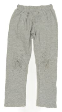 Světlešedé melírované legíny se srdíčky Kids