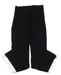 Černé teplé legíny s pruhem H&M