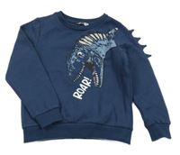 Tmavomodrá mikina s dinosaurem Pep&Co