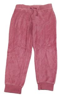 Vínové sametové tepláky George