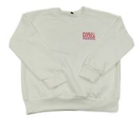 Smetanová mikina s nápisem