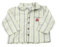 Bílo-modrá pruhovaná košile s loďkou The Little White Company