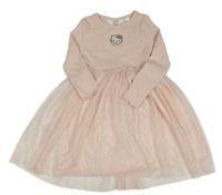 Růžové bavlněno/tylové šaty s Hello Kitty H&M