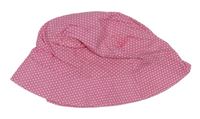Růžový puntíkatý plátěný klobouk George