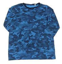 Modro-tmavomodré army triko C&A