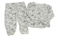 Bílo-šedé pyžamo se zvířátky George