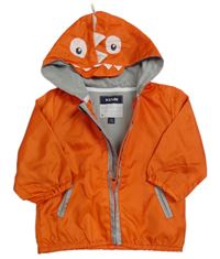 Oranžová šusťáková jarní bunda s ostny a kapucí Kiabi
